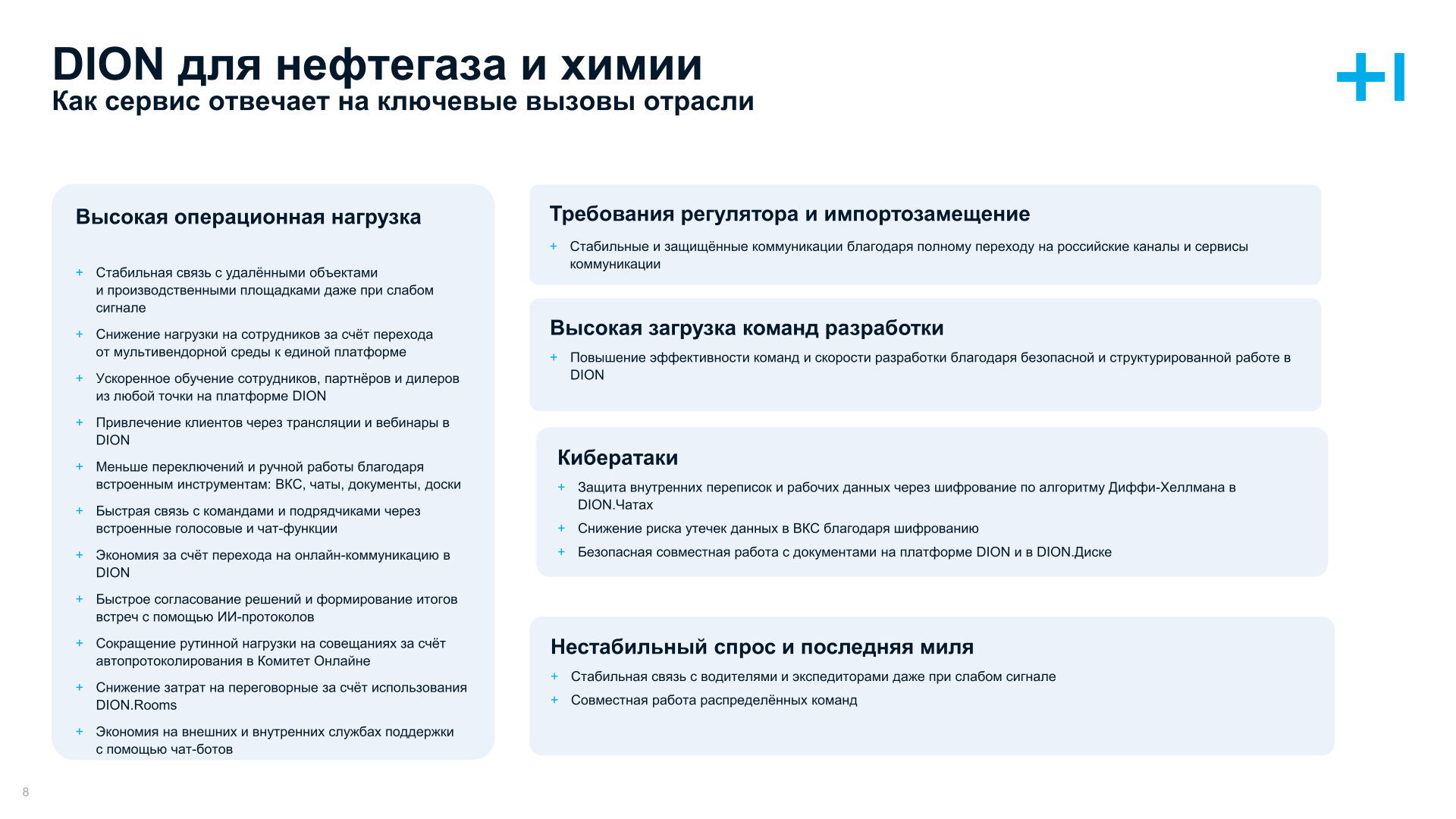 Dion для нефтегаза и нефтехимии